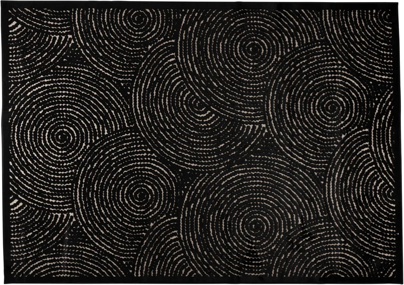 Teppich DOTS Pure Black in verschiedenen Größen von DutchBone