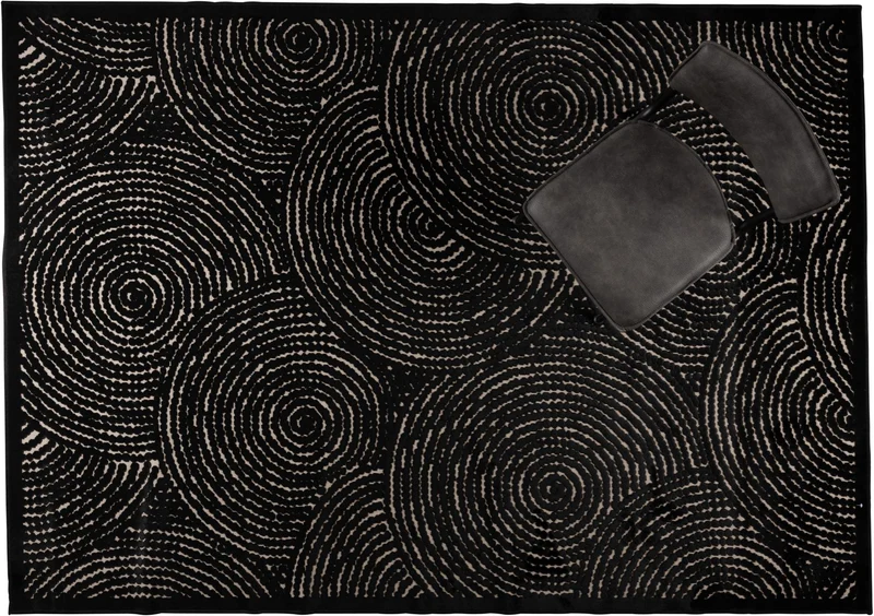 Teppich DOTS Pure Black in verschiedenen Größen von DutchBone
