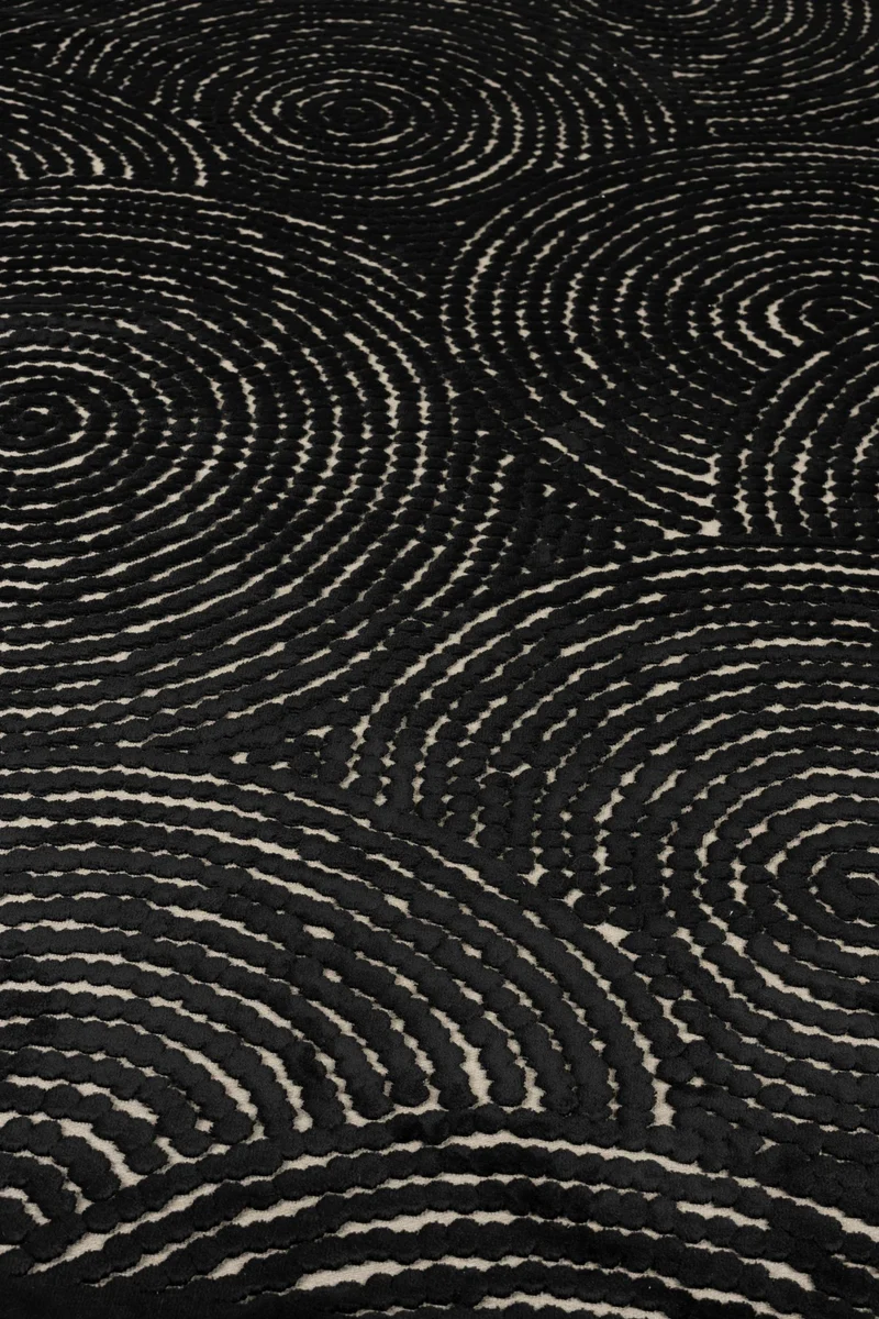 Teppich DOTS Pure Black in verschiedenen Größen von DutchBone