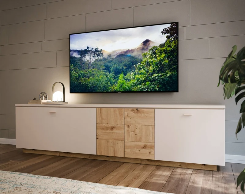 TV-Kombination LOUOTO 1, 2-teilig Sand & Artisan Eiche
