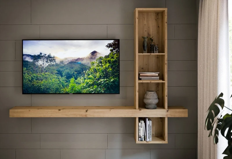 TV-Kombination LOUOTO 1, 2-teilig Sand & Artisan Eiche
