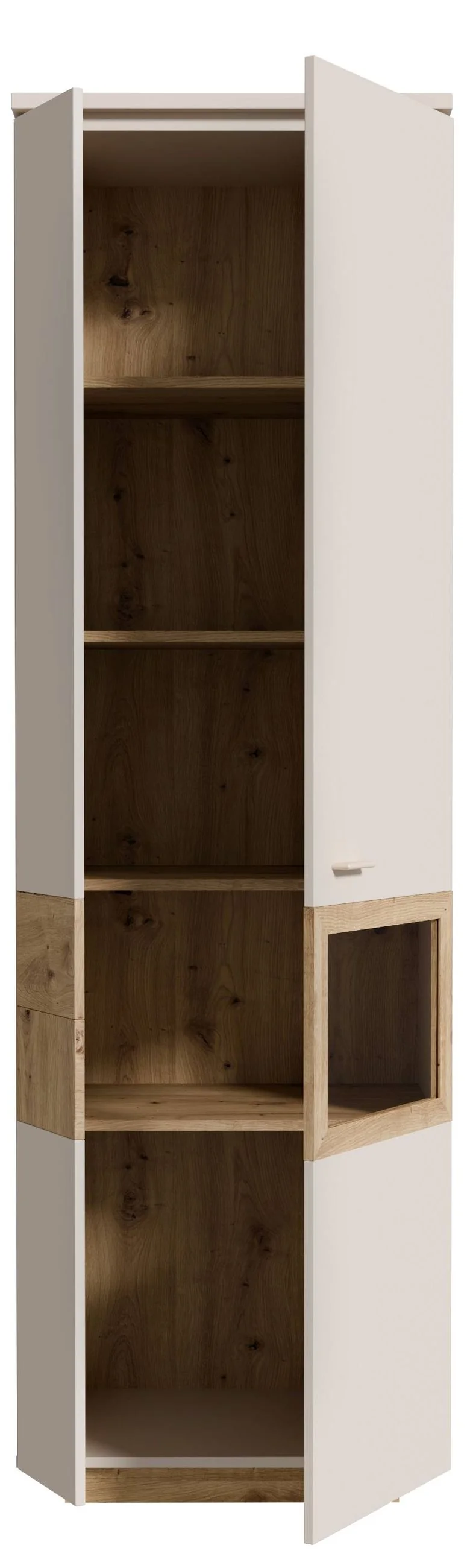 Vitrine Schrank LOUOTO 2 Türen Dekor Sand / Artisan Eiche von Forte
