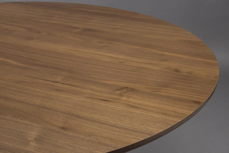 Esstisch BARLET Rund Ø 120 cm Walnussfurnierplatte von DutchBone
