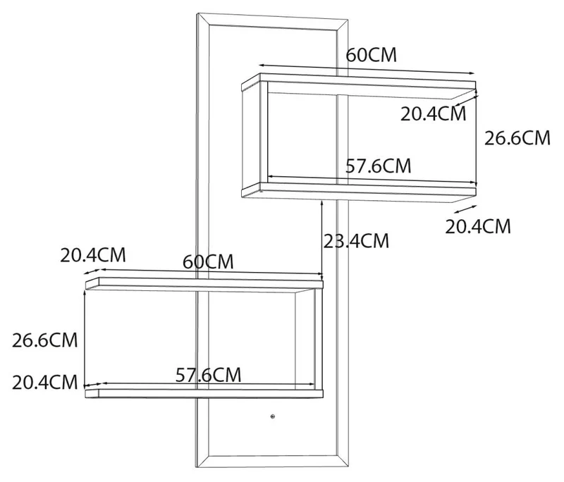 Wohnzimmerschrank JYTANA, 3-tlg., Mauvella Eiche/Schwarz