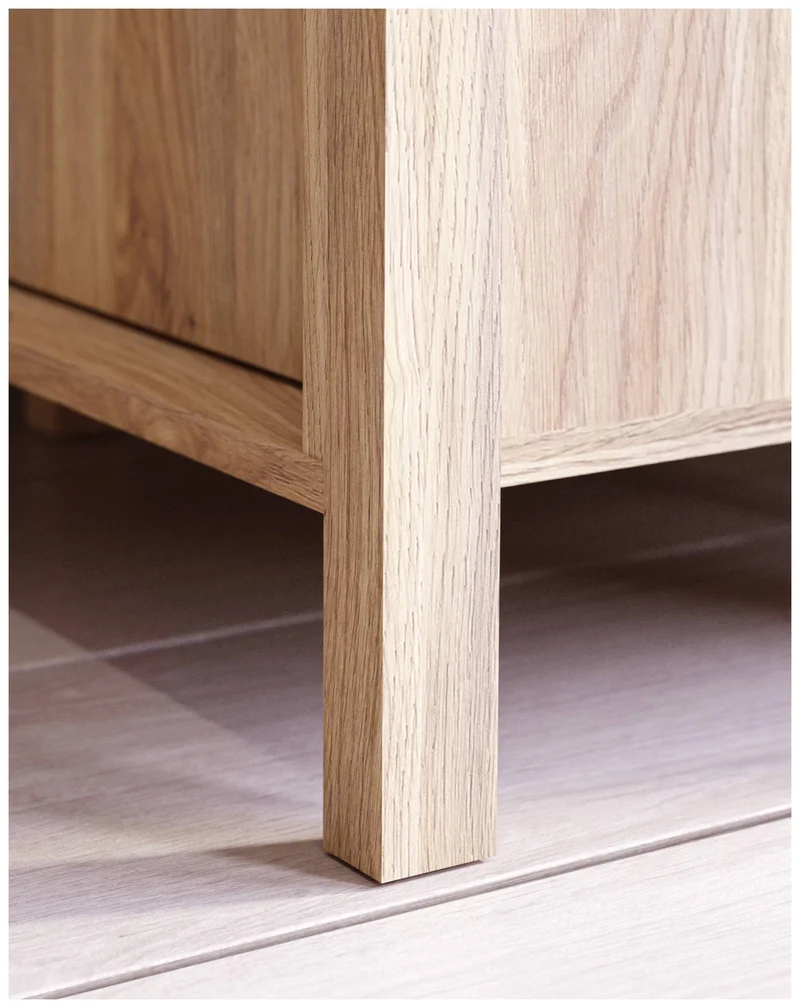 Highboard JYTANA 2 Türen in Mauvella Eiche Optik /Schwarz, von Forte