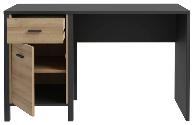 Schreibtisch HIGH ROCK 120 cm Riviera Eiche Optik / Schwarz, von Forte
