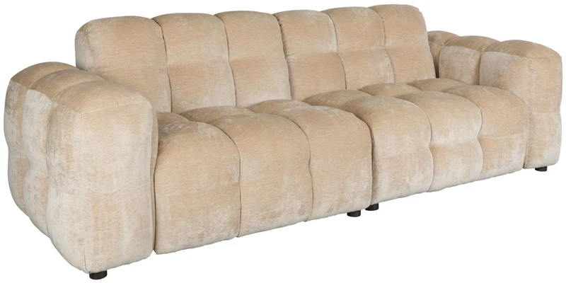 HACKMAN 3-Sitzer Sofa Velours Beige von DUTCHBONE