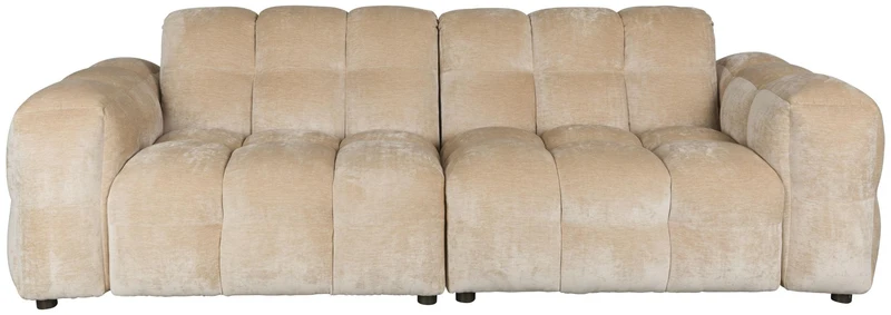 HACKMAN 3-Sitzer Sofa Velours Beige von DUTCHBONE
