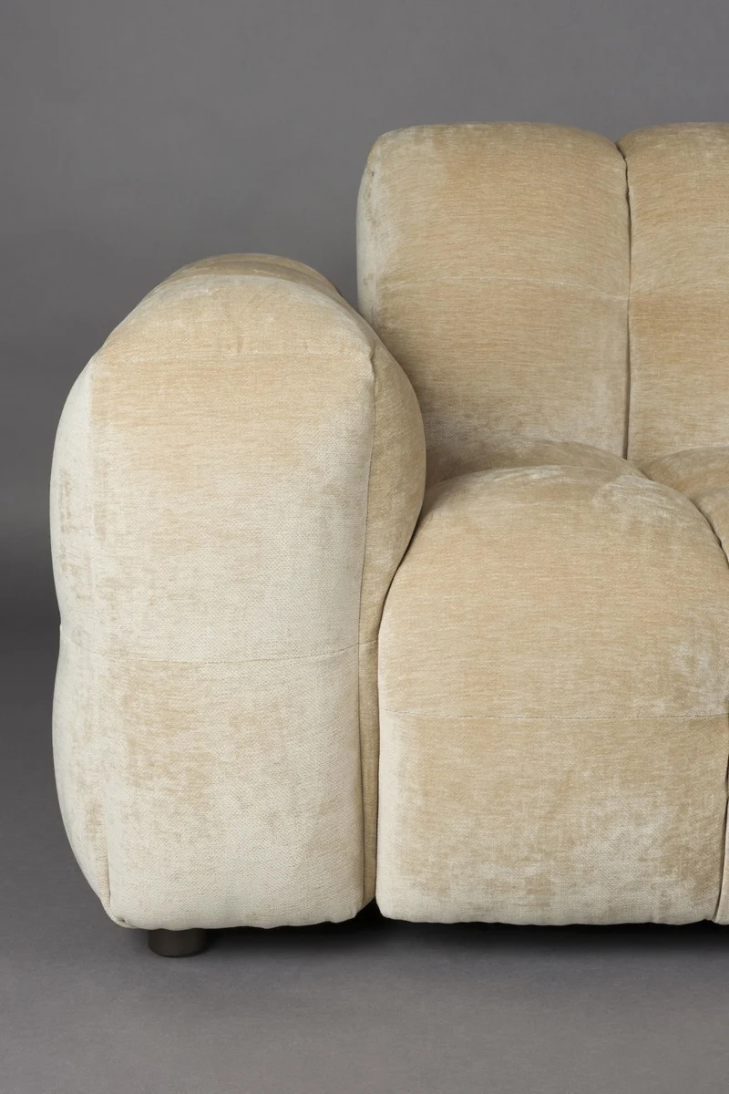 HACKMAN 3-Sitzer Sofa Velours Beige von DUTCHBONE
