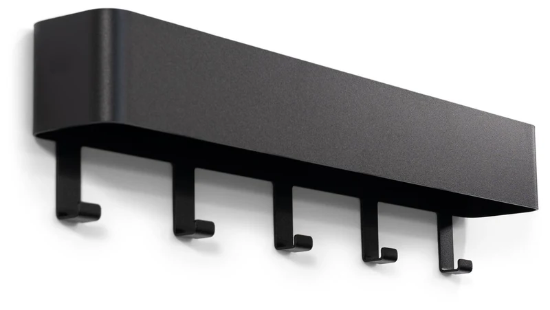 Garderobenhaken Hakenleiste DAX PLAY 5 Stahl Schwarz, Spinder Design