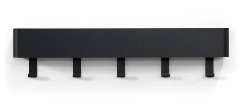 Garderobenhaken Hakenleiste DAX PLAY 5 Stahl Schwarz, Spinder Design
