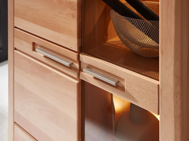 Wohnzimmerschrank NATURE ONE FF83, 3-tlg. Kernbuche Massivholz
