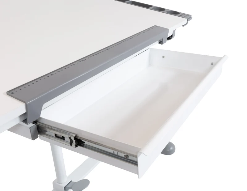 Schülerschreibtisch LIFT Höhe und Neigung verstellbar mit Schublade