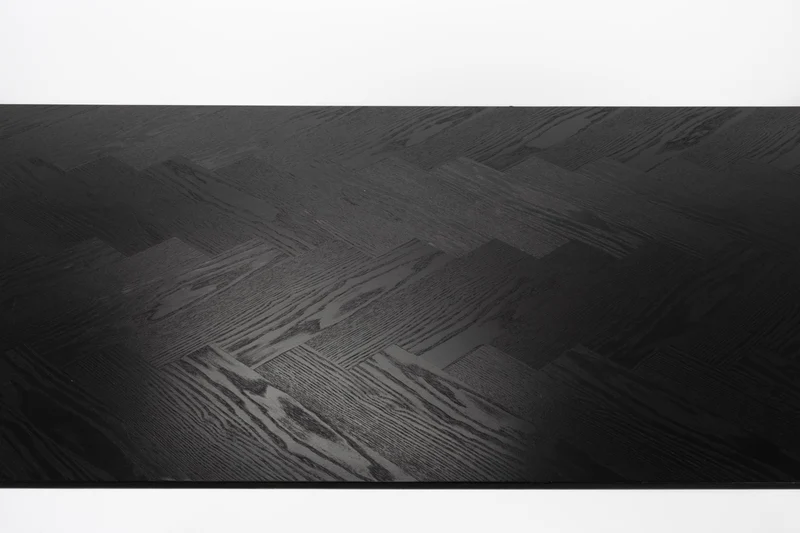 Esstisch FABIO BLACK Eiche Fischgrätmuster furniert 180 x 90 cm