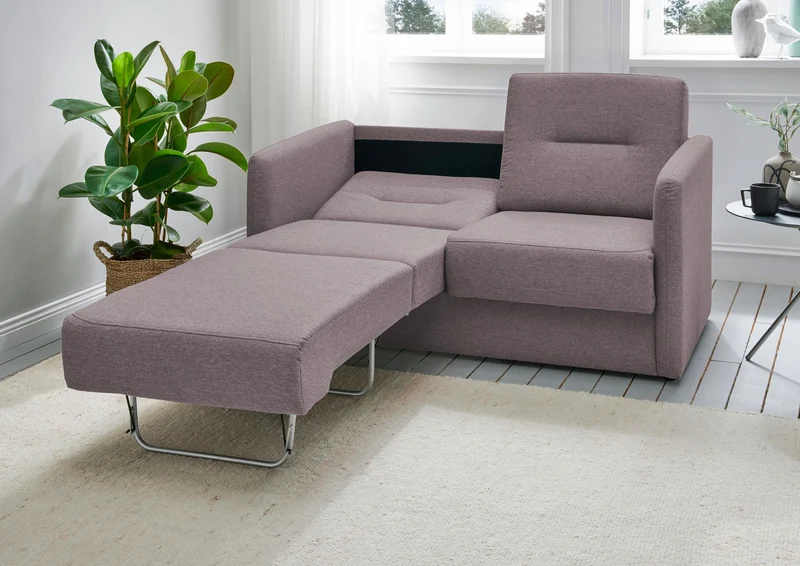 Schlafsofa Funktionssofa REGI Stoff Mango mit getrennten Liegeflächen