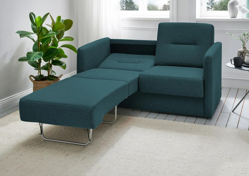 Schlafsofa Funktionssofa REGI Stoff Mango mit getrennten Liegeflächen