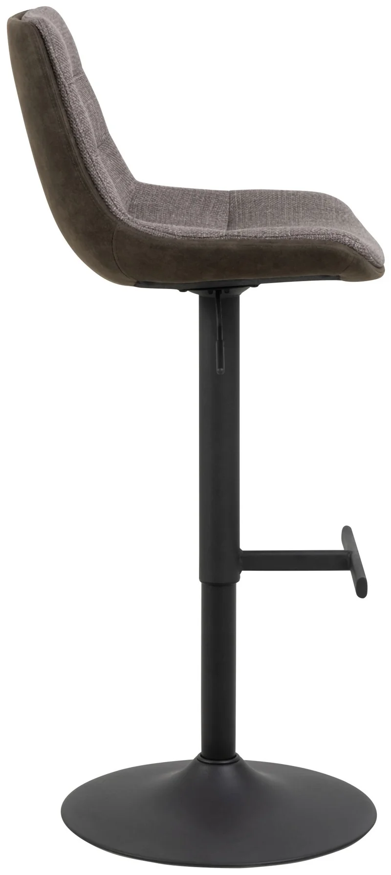 ADISA Barhocker 2erSet Stoff Basel Graubraun Anthrazit + Drehfunktion