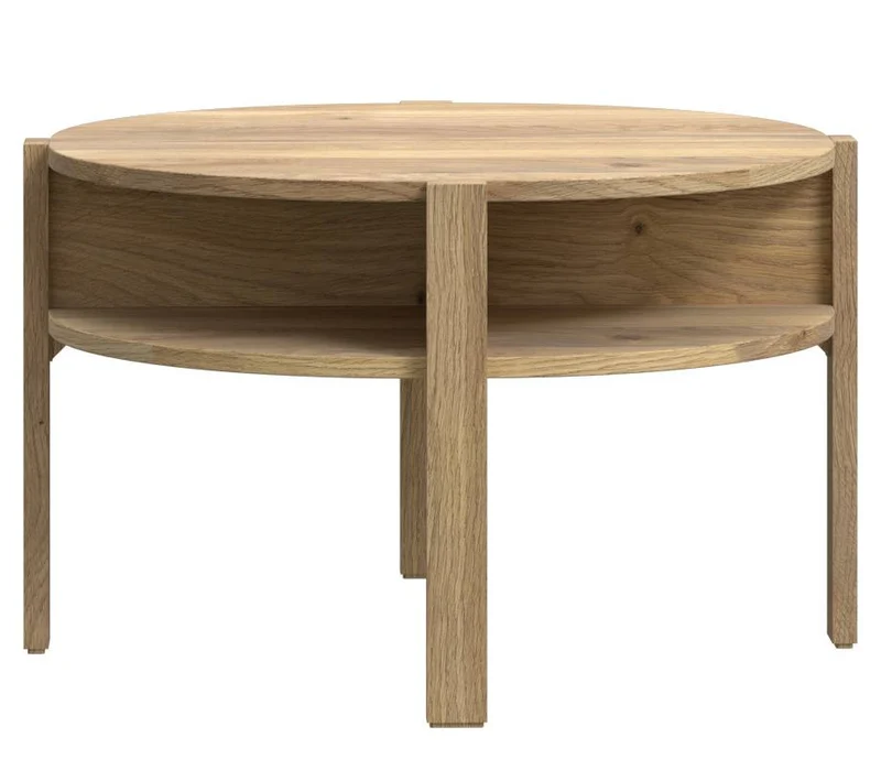 Wohnzimmertisch Couchtisch TOBAGO rund Ø 75 cm Optik Mauvella Eiche