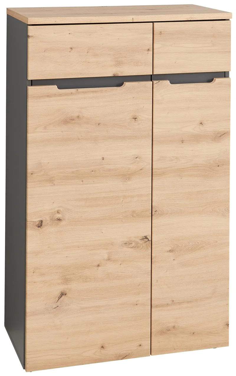 Büroschrank MEMPHIS 2-türig GH10 Front Artisan Eiche Korpus Graphit