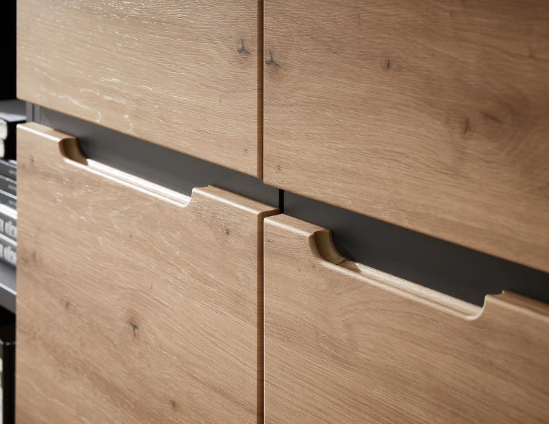 Büroschrank MEMPHIS 2-türig GH10 Front Artisan Eiche Korpus Graphit