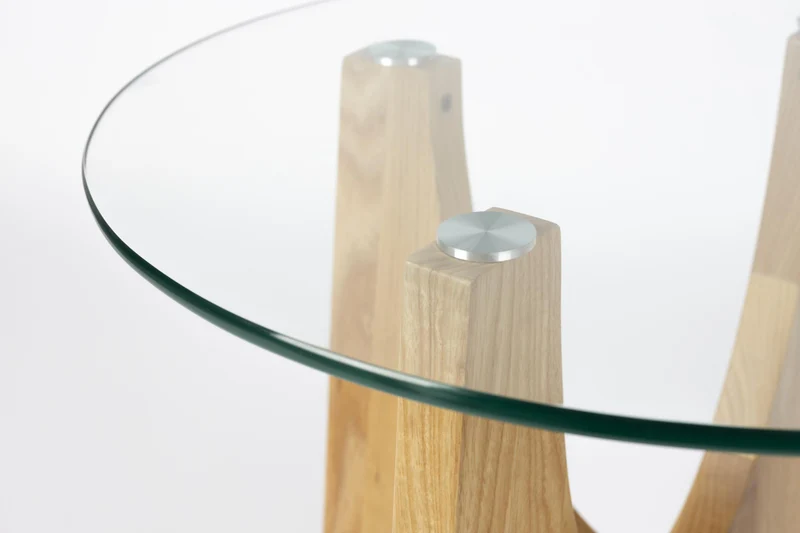 Beistelltisch Glastisch KOBE Rund mit Glasplatte von Zuiver Ø 45 cm