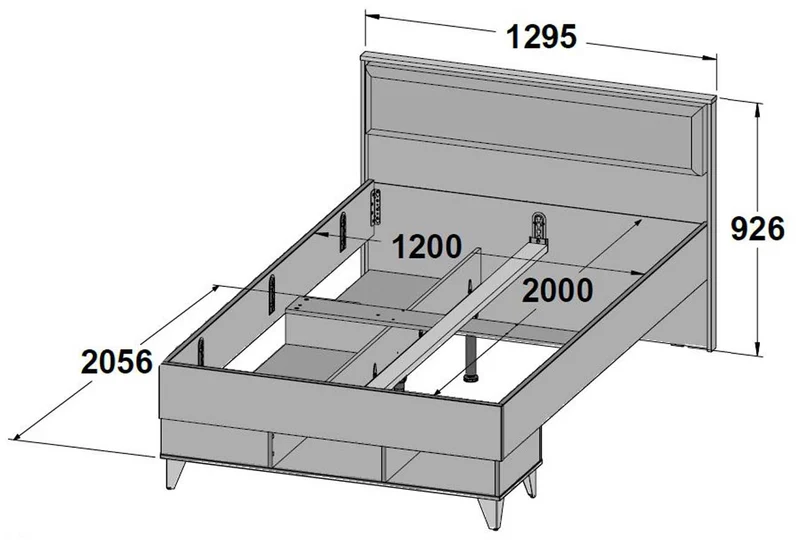 Jugendzimmer LYA mit Schwebetürenschrank in Eicheoptik mit Kontrast