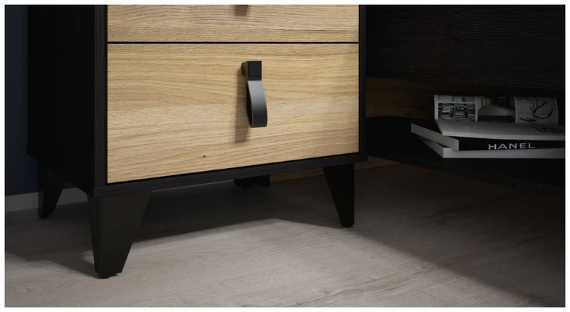Jugendzimmer LYA mit 4-trg. Schrank Optik: Mauvella / Cabezone Eiche