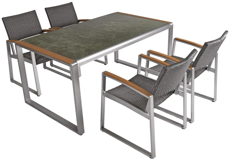 Garten Tischgruppe AVERNA 5-tlg. 1 x Tisch und 4 x Stuhl 305265