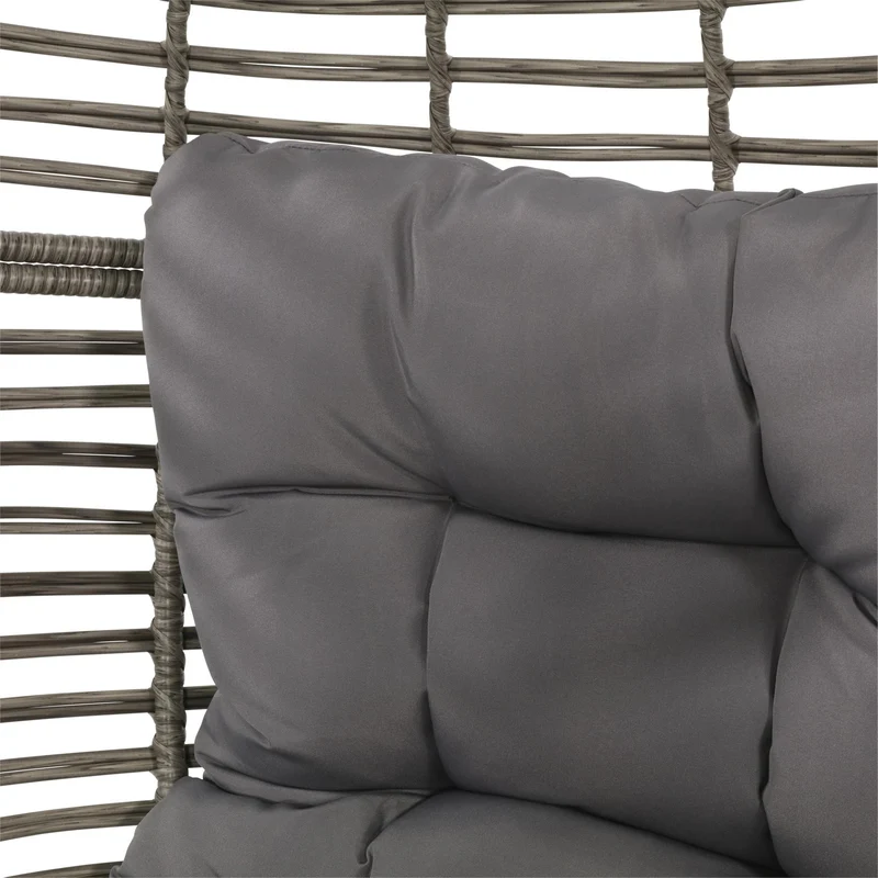 Lesli Living Relaxsessel CHILL Garten Stuhl Sitzei Egg Polyrattan Grau