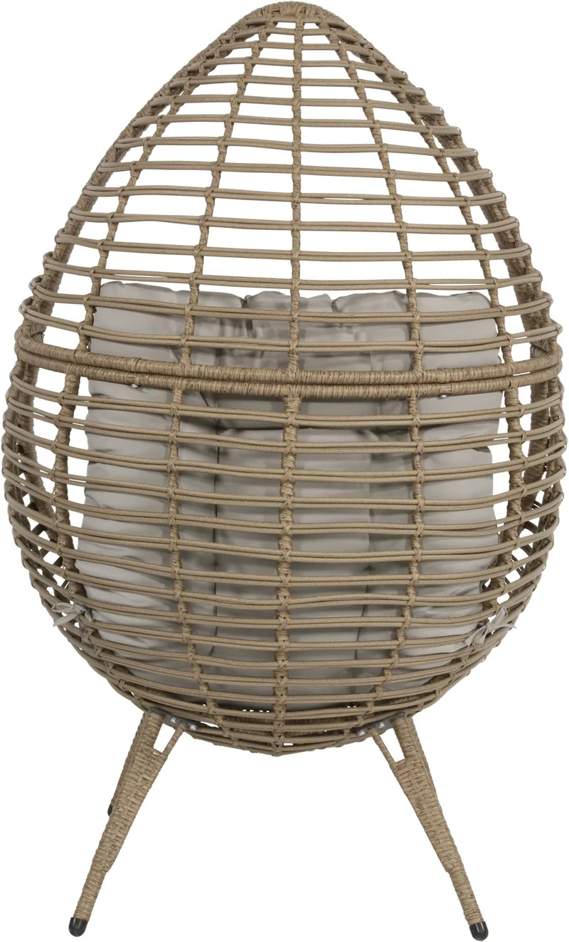 Lesli Living Gartensessel CHILL Sitzei Egg Polyrattan Stroh