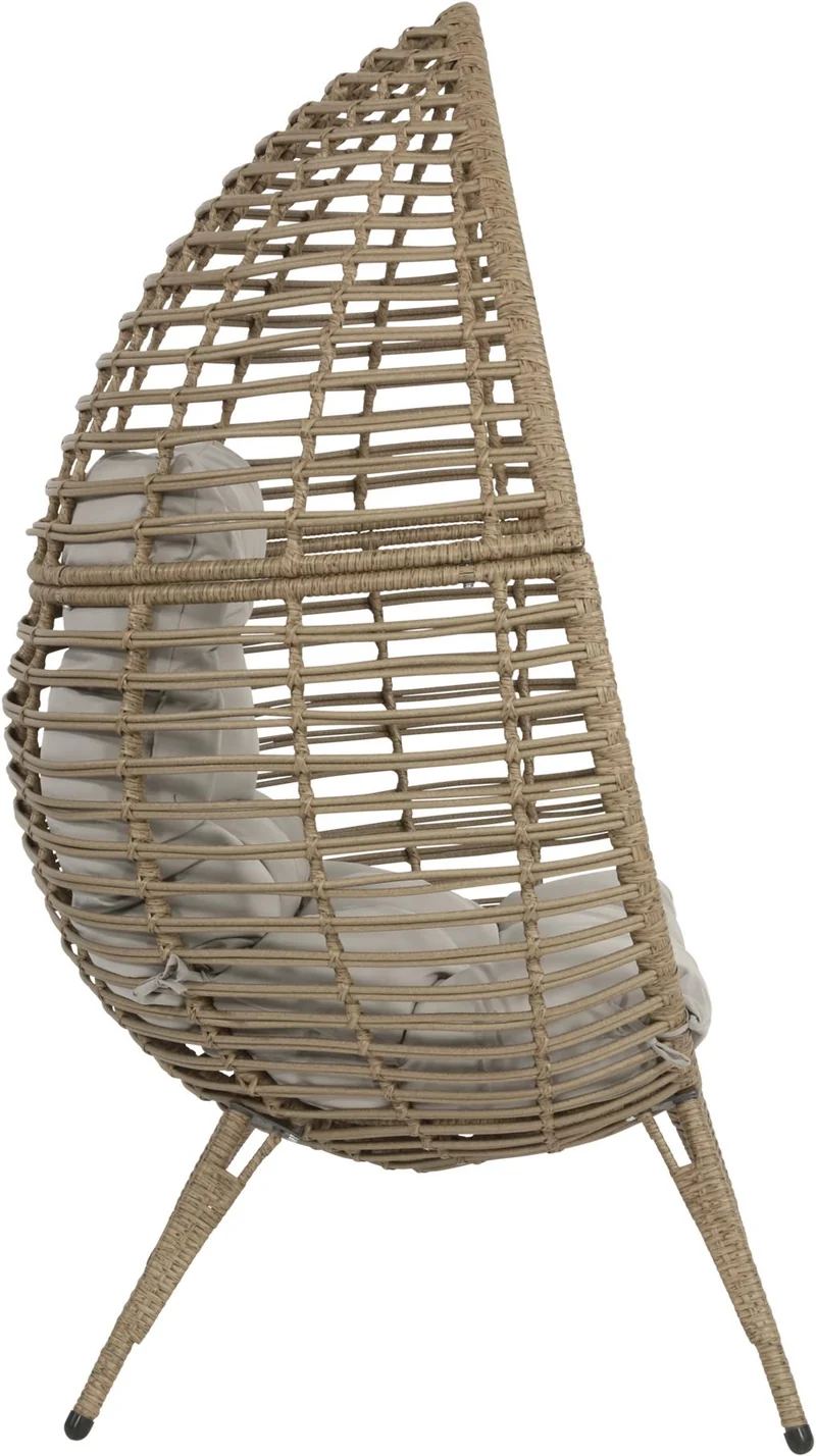 Lesli Living Gartensessel CHILL Sitzei Egg Polyrattan Stroh