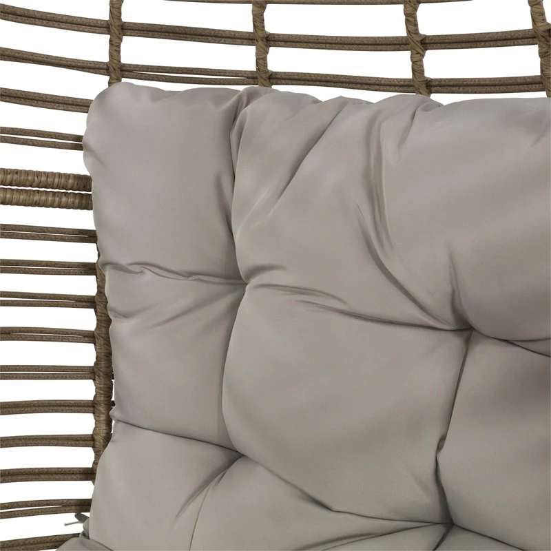Lesli Living Gartensessel CHILL Sitzei Egg Polyrattan Stroh
