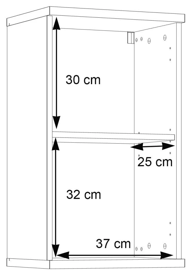 Badezimmer Hängeschrank VERIS Wandschrank Sonoma Eiche / Weiß glänzend