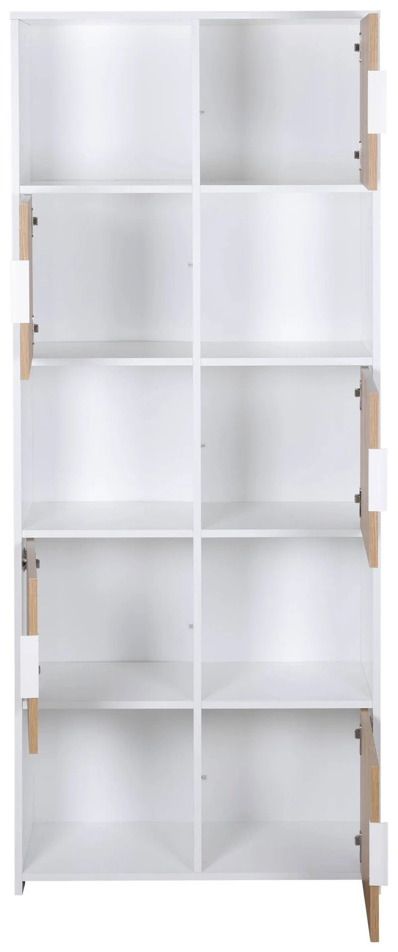 Bücherregal PEPETO 5TW Regal mit 5 Türen Optik: Weiß / Artisan Eiche