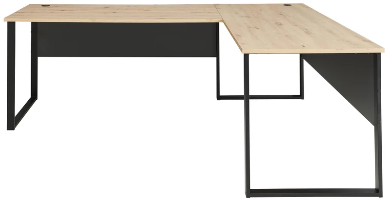 Winkel-Schreibtisch MEMPHIS Artisan Eiche - Metallgestell 229 x 170 cm