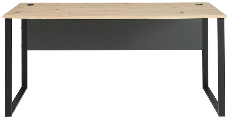 Schreibtisch MEMPHIS Artisan Eiche - Metallgestell schwarz 170 x 73 cm