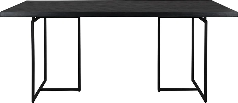 Esstisch CLASS BLACK mit Fischgrät Platte 180 x 90 cm von DutchBone
