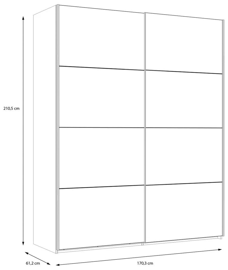 Schwebetürenschrank LYA Optik: Mauvella / Cabezone Eiche, von Forte