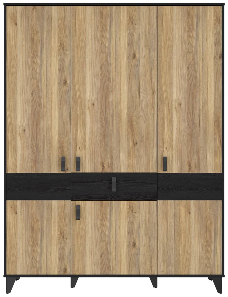 Kleiderschrank LYA 4-trg. 1 Schublade Optik: Mauvella / Cabezone Eiche