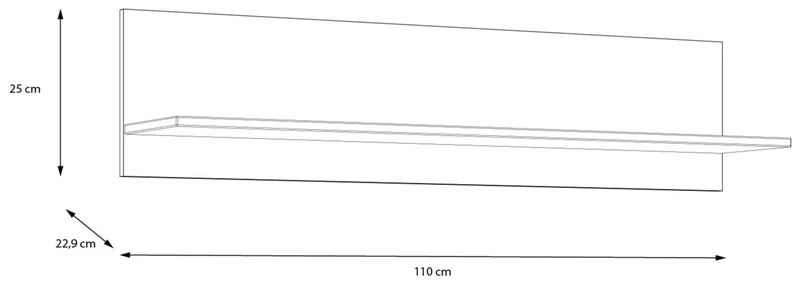 Wandboard LYA 110 cm Optik: Mauvella / Cabezone Eiche