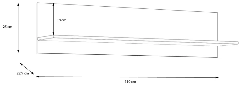 Wandboard LYA 110 cm Optik: Mauvella / Cabezone Eiche