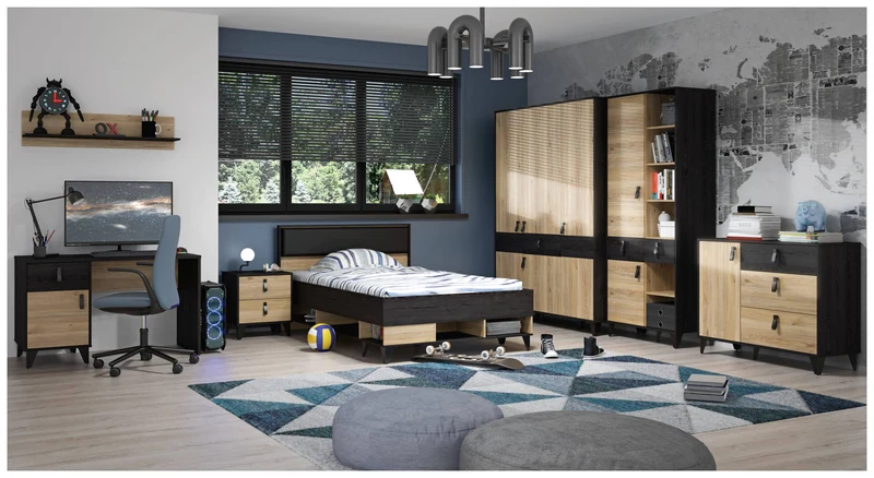 Schreibtisch LYA 120 cm Optik: Mauvella / Cabezone Eiche, von Forte