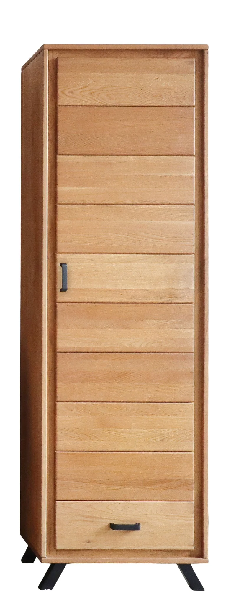 Dielenschrank BERN mit Schublade, 1-türig rechts, Wildeiche Massivholz