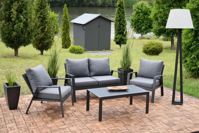 Alu Garten Lounge Sitzgruppe VICTORIA 4-tlg von Garden Pleasure