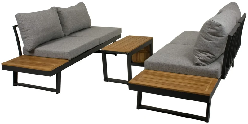 Garten Lounge- Gruppe Gartengarnitur Felice 3- teilig inkl. Kissen