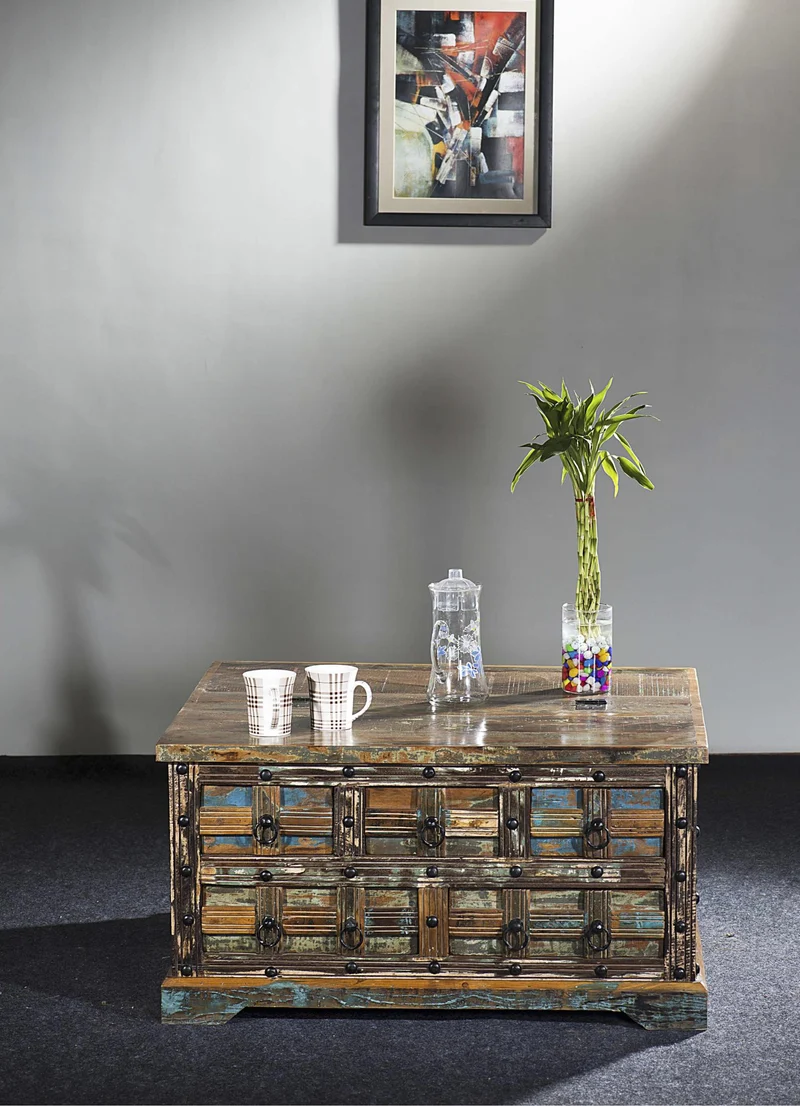 Truhentisch Couchtisch KALANKA 90 x 90 cm
