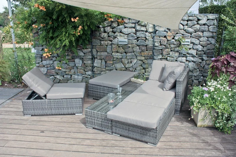 Garten Sitzgruppe Lounge Set ALCUDIA - Geniale Variable Gartengruppe