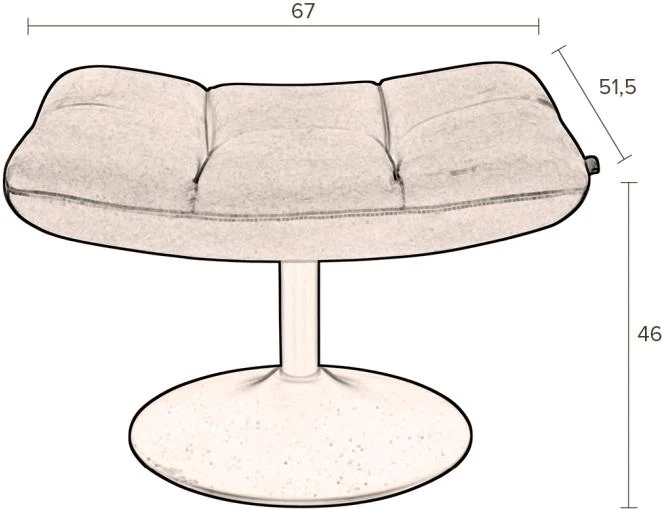 Hocker BAR VINTAGE BROWN Kunstleder von DutchBone