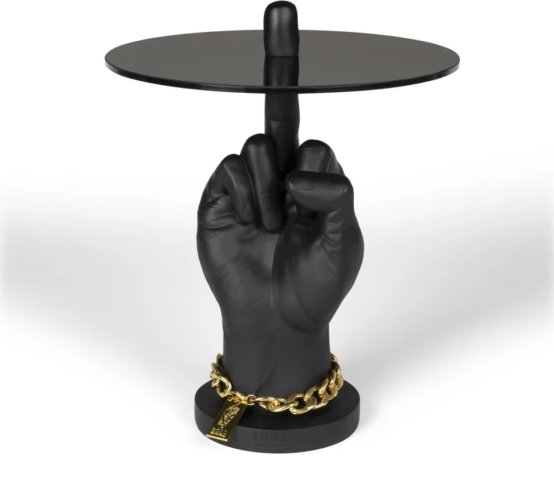 Beistelltisch Mittelfinger FOTHER MUCKER BLACK von BOLD Monkey