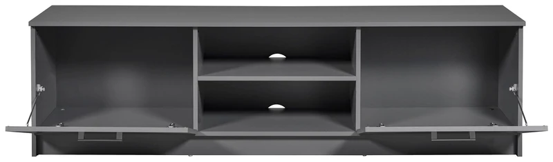 Lowboard TV-Kommode ELENZIO Graphit Grau mit 2 Türen und Gerätefach